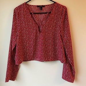 Red polka dot Long sleeve